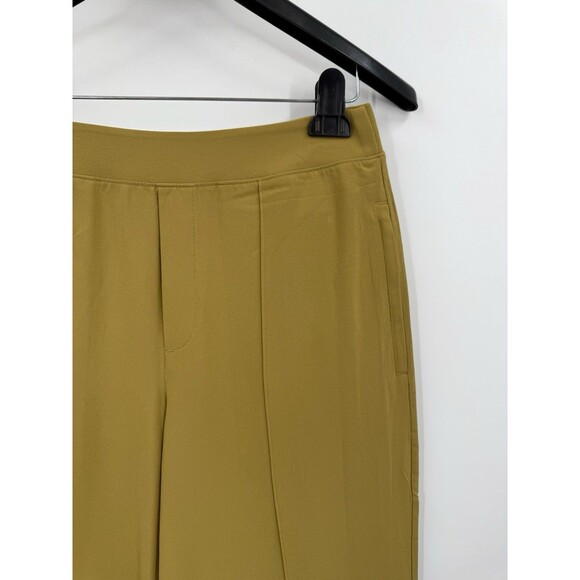 Athleta Brooklyn Heights Ankle Pants 8 Slim Travel Casual Mustard Mid Rise - Picture 4 of 11